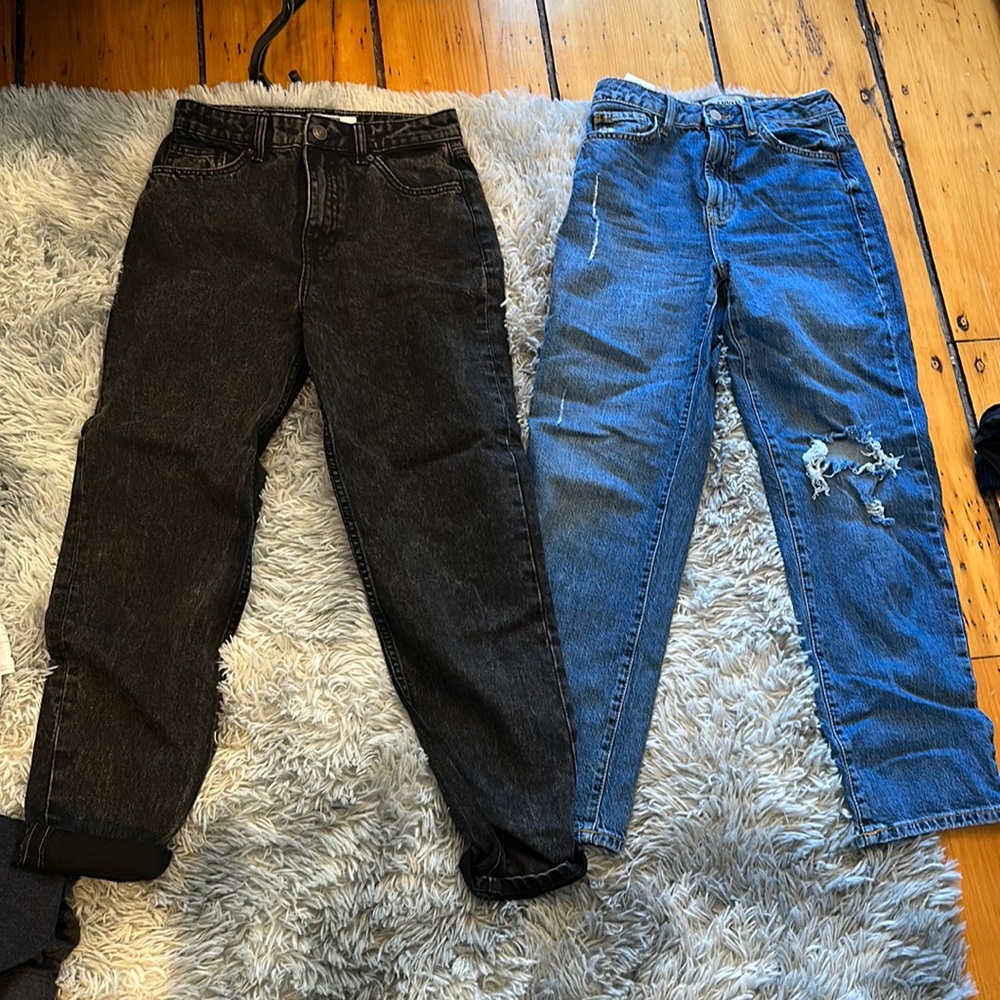 Two Pairs Mom Jeans